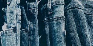 close up blue jeans