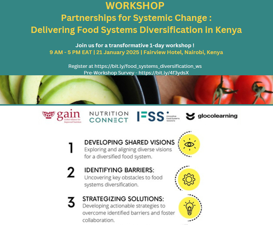 WORKSHOP - Partnerships for Systemic Change : Delivering Food Systems Diversification in Kenya